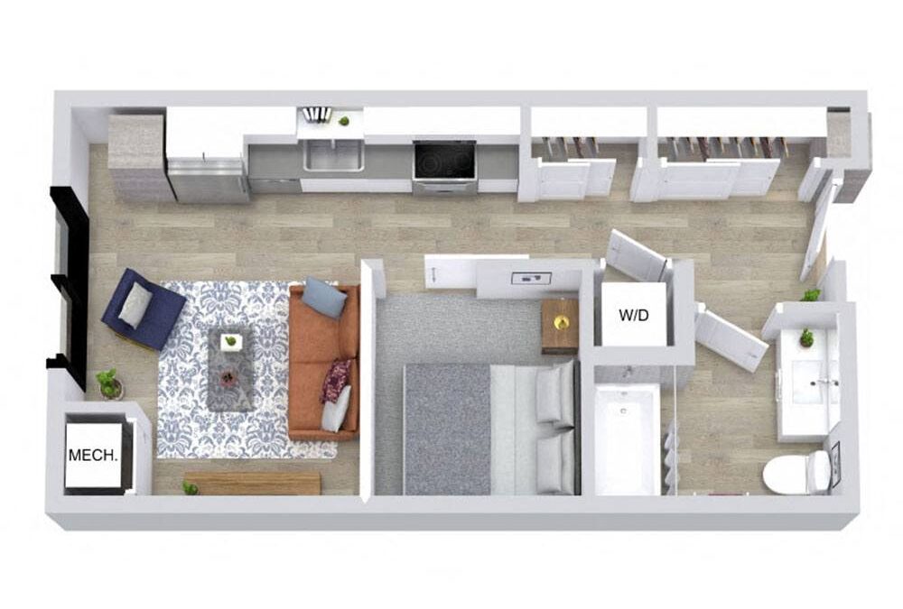 0 bedroom apartment for rent