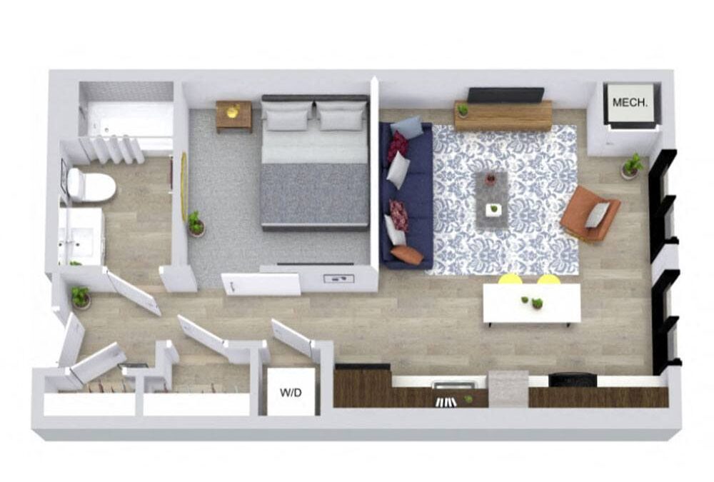 0 bedroom apartment for rent