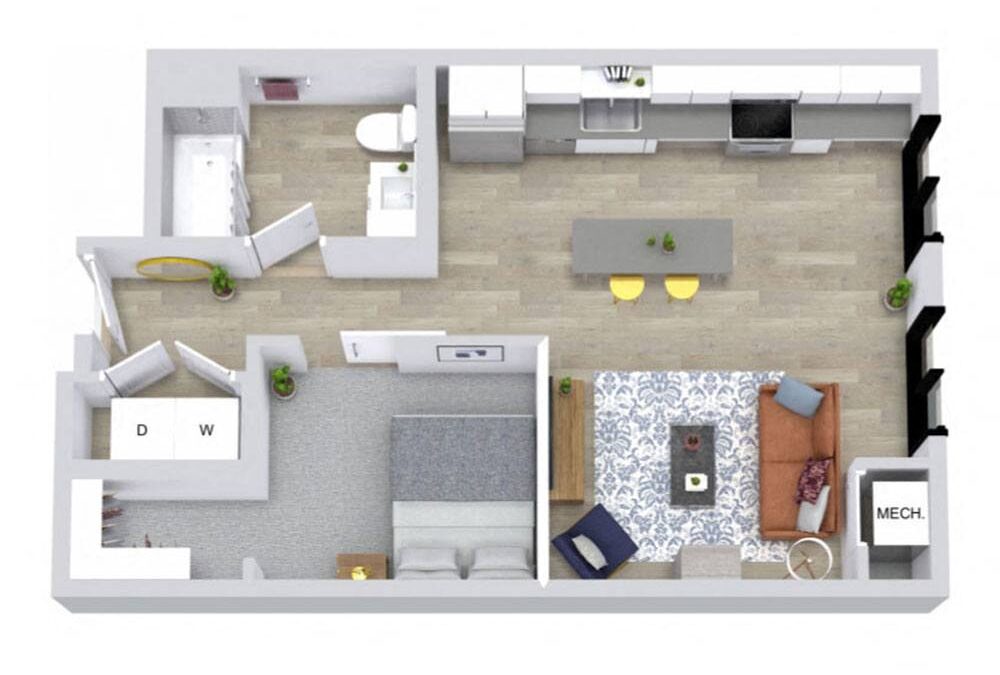0 bedroom apartment for rent