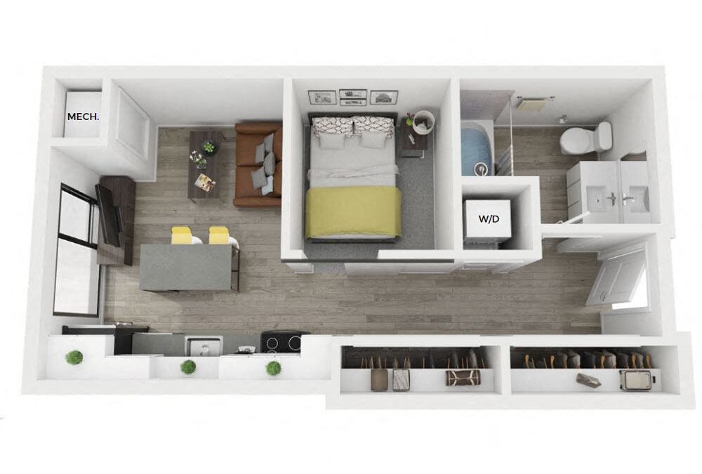 0 bedroom apartment for rent