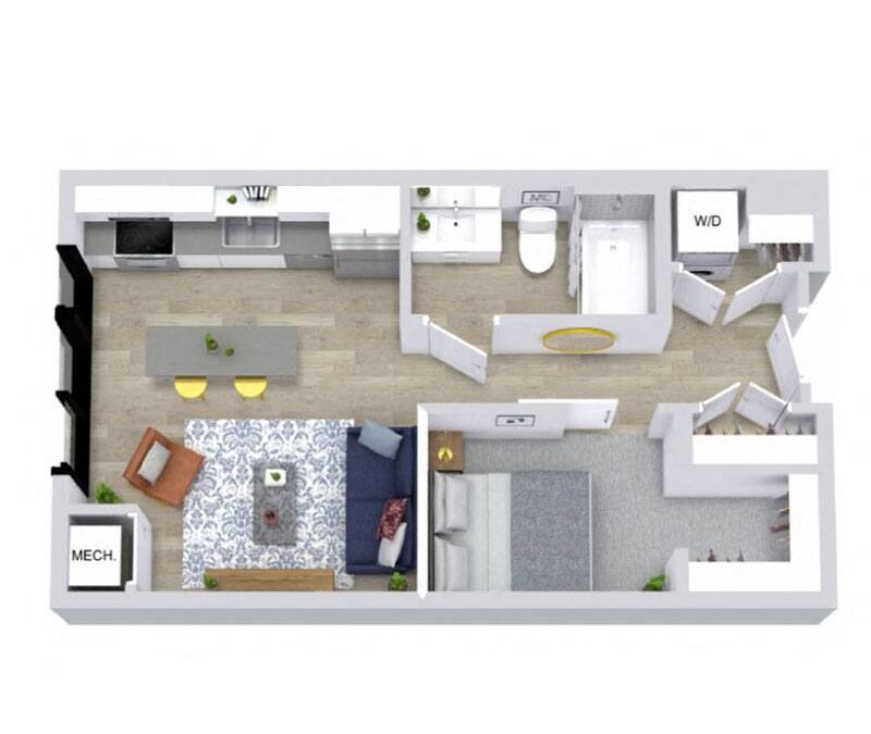 0 bedroom apartment for rent
