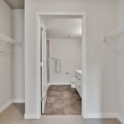 spacious apartment closet at HQ Apartments in Elliot park Minneapolis