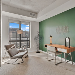 studio apartment at HQ Apartments in Elliot park Minneapolis